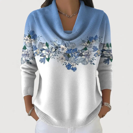 Mary Blumenmuster Pullover