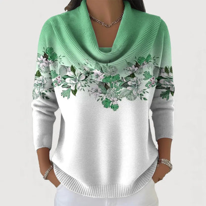 Mary Blumenmuster Pullover