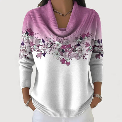 Mary Blumenmuster Pullover